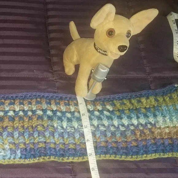 Handcrafted Multicolor 3 Button Cowl Neckwarmer - Mediumweight - Picture 6 of 8